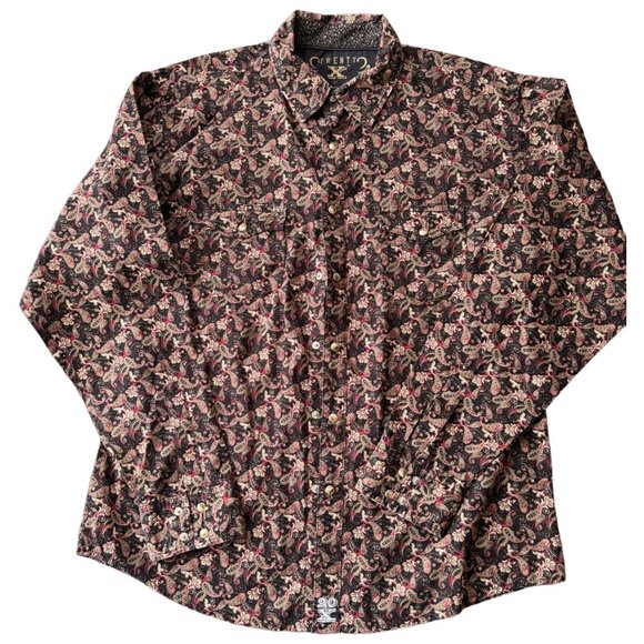 twenty x mens paisley button up shirt size xl |‎ c2 - Picture 1 of 6